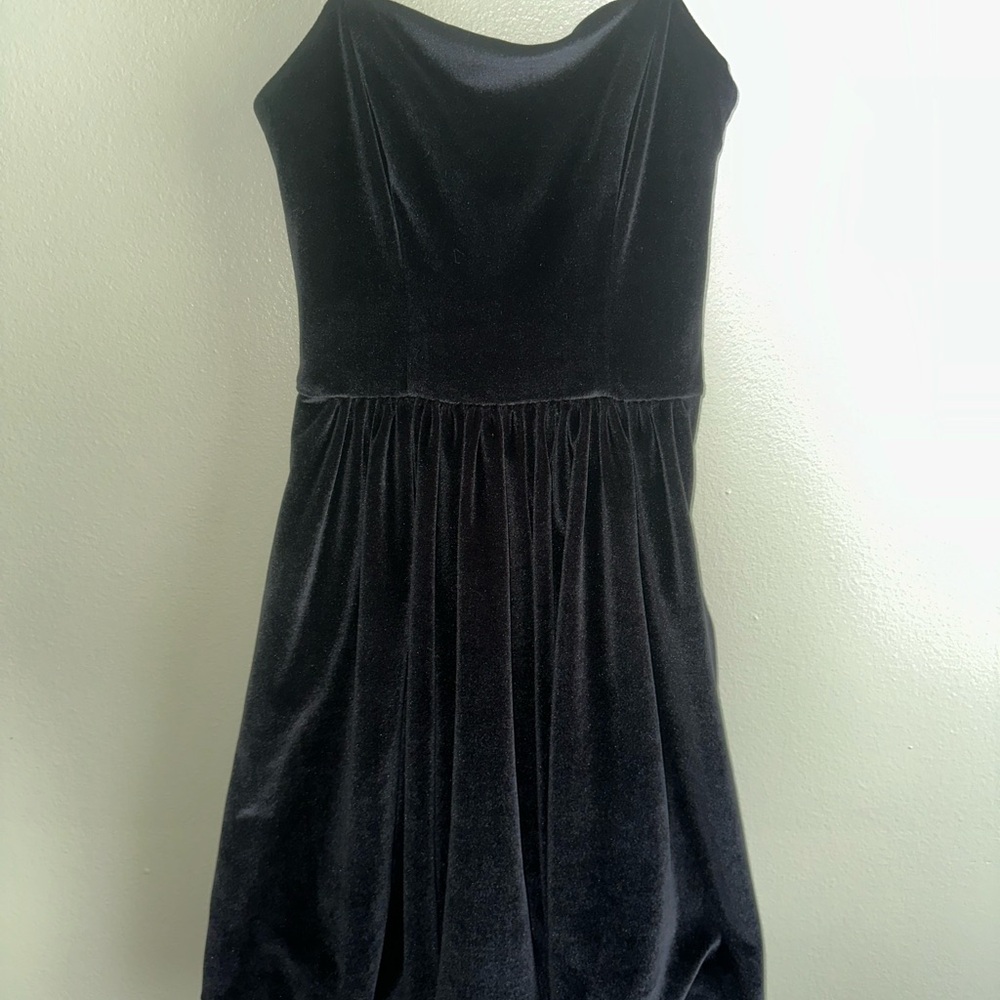 Abercrombie & Fitch Navy Velvet Bubble Dress